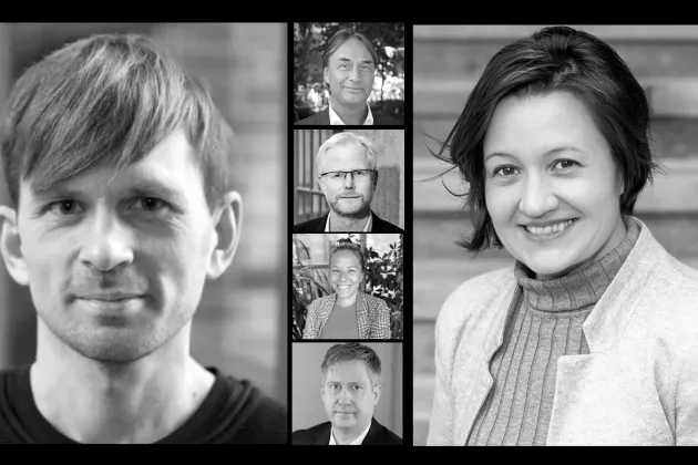 The six MultiPark researchers awarded with grants from the Swedish Research Council 2025. Photo Collage.